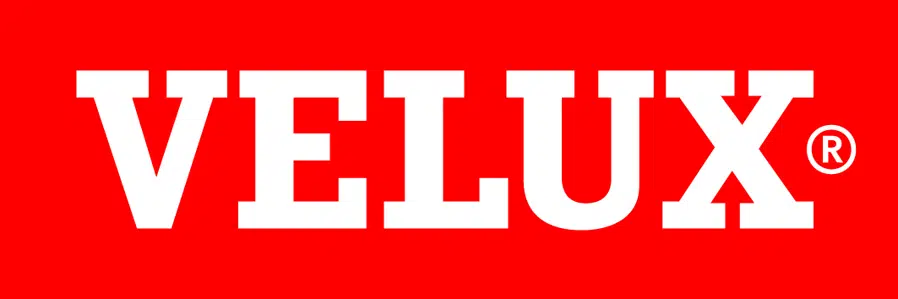Großes Velux Original Firmenlogo rot
