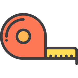 Maßband in Orange