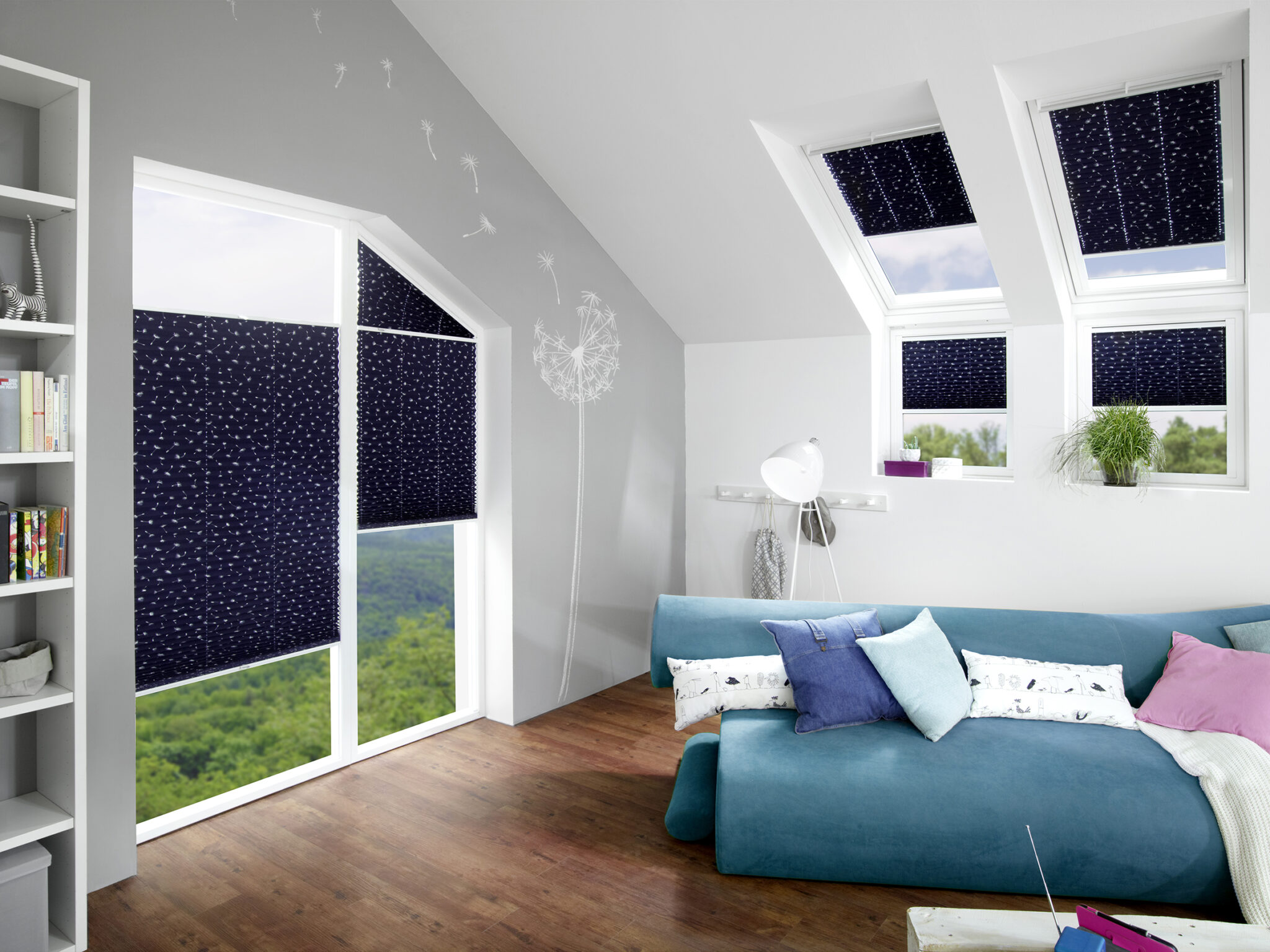 Plissee Modelle Dachfenster Sonderfenster und normale